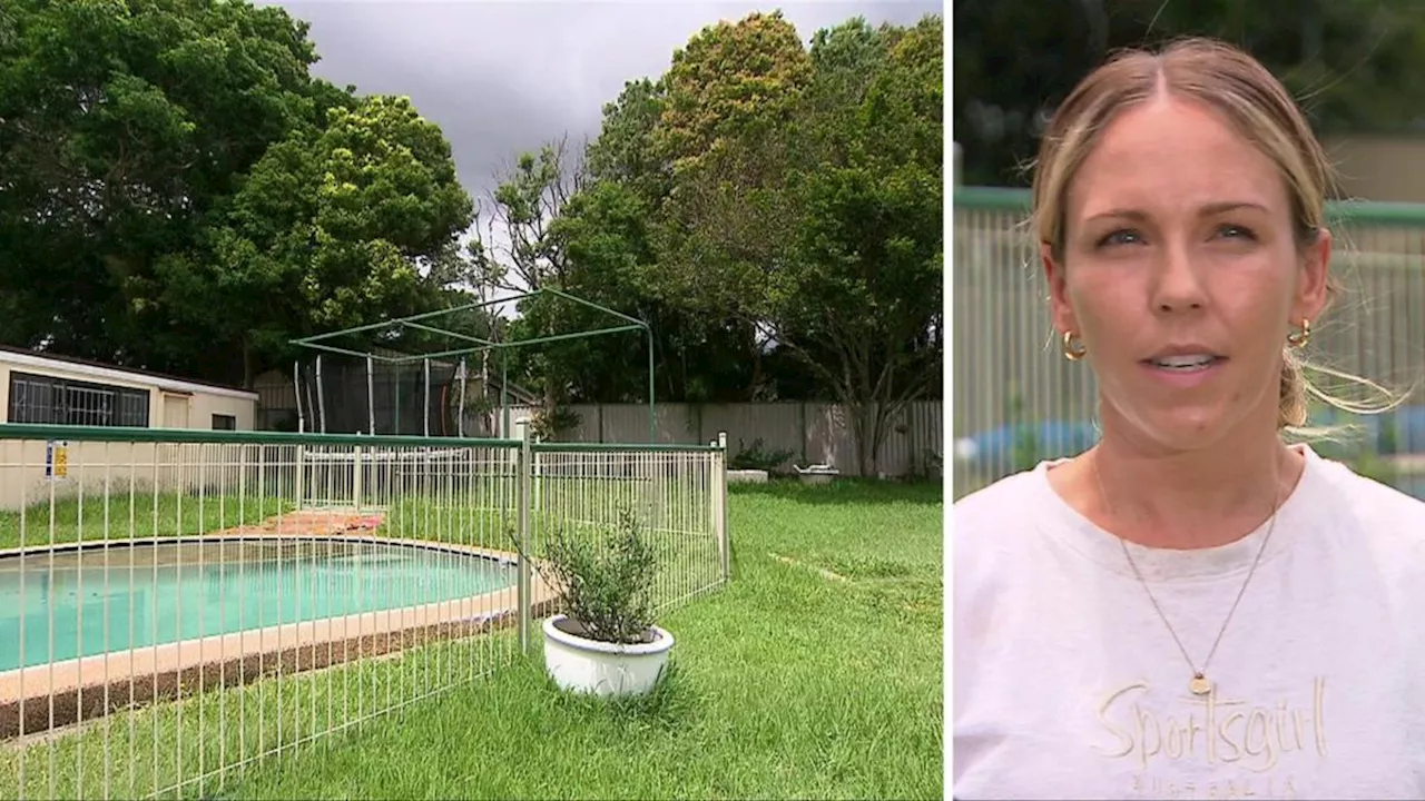 Pest controller called in as young Brisbane family finds massive wasp nest in backyard of new home