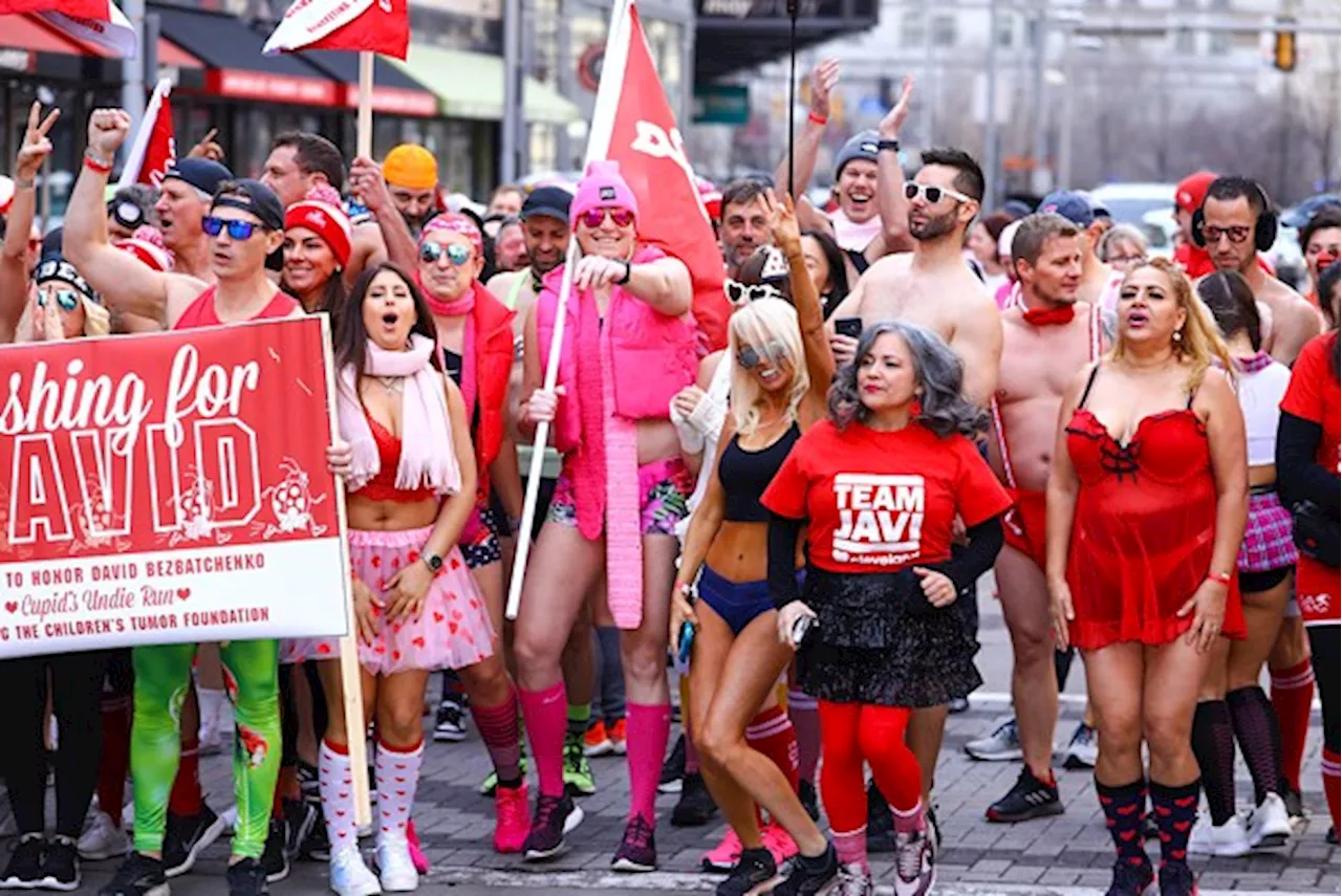 Photos: Clevelanders Streaked Through Downtown Cleveland at the 2024 Cupid's Undie Run