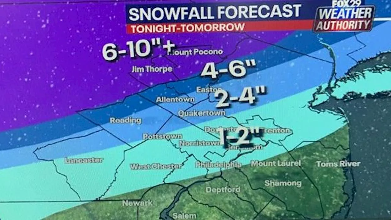 Philadelphia snow forecast: Winter storm alerts with snow on the way Monday night