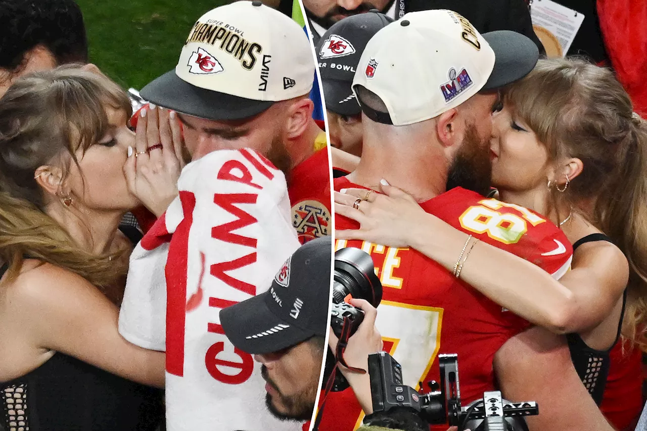 What Taylor Swift said to Travis Kelce in emotional Super Bowl embrace after Chiefs defeated 49ers