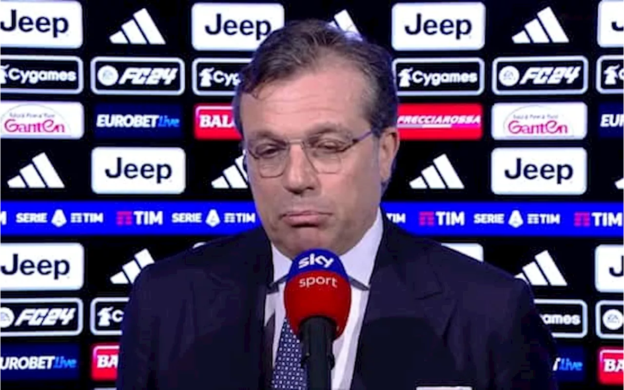 Juventus-Udinese, Giuntoli: 'Felici di proseguire con Allegri'