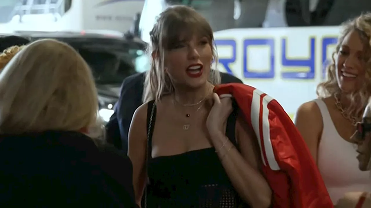 Taylor Swift Arrives at Allegiant Stadium For Super Bowl LVIII