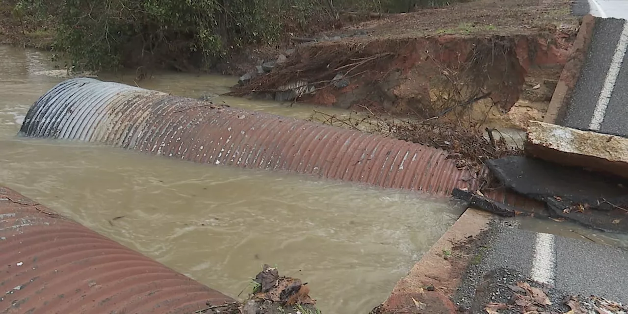 Houston County roads cave in after flooding