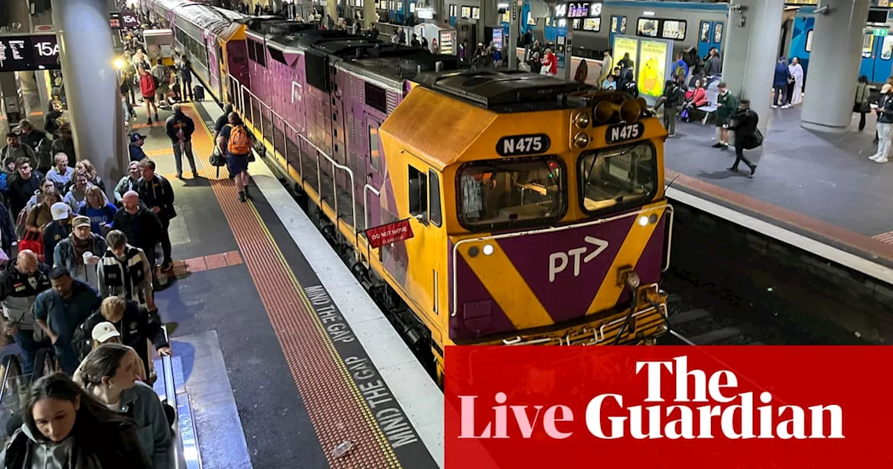 Australia news live: commuter chaos as wild weather leaves half of Melbourne’s train lines offline; Tasmanian premier to call election