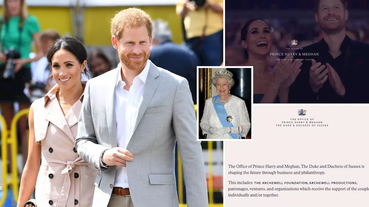 Harry and Meghan's new Sussex website that doesn't mention monarchy ‘would have infuriated the Queen’,...