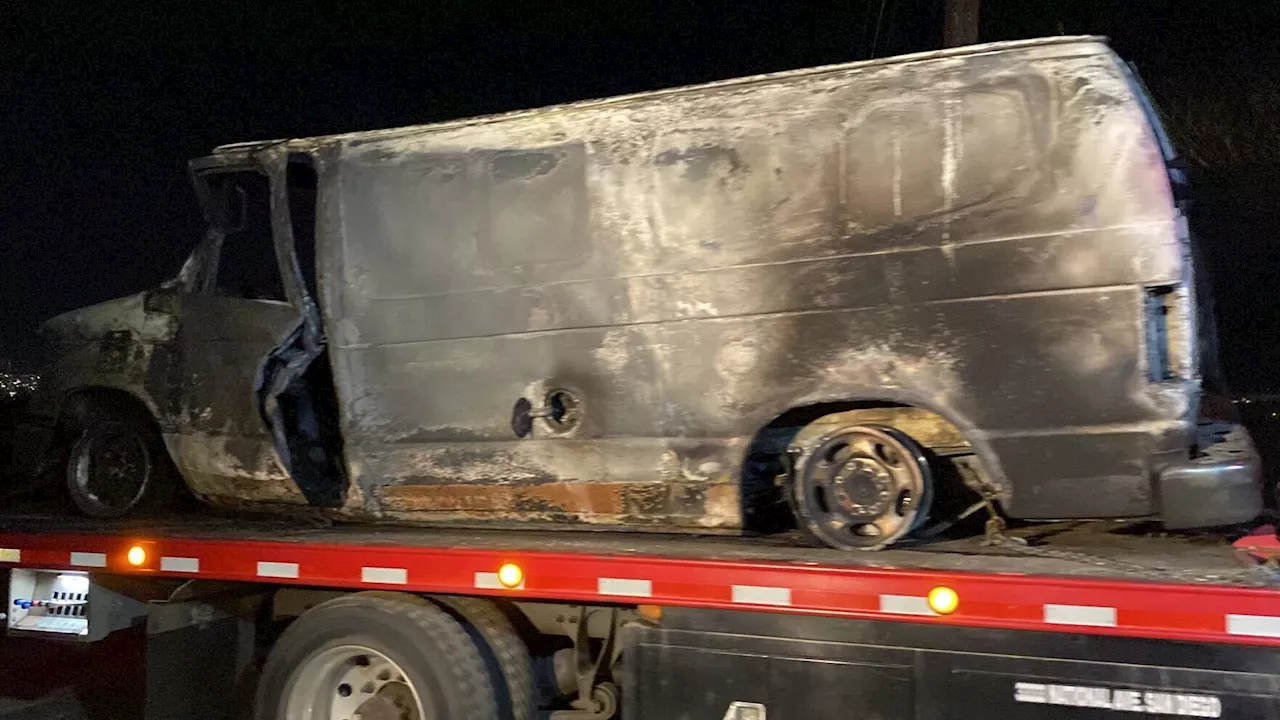 Man's body found sticking out of burning van in Tijuana River Valley