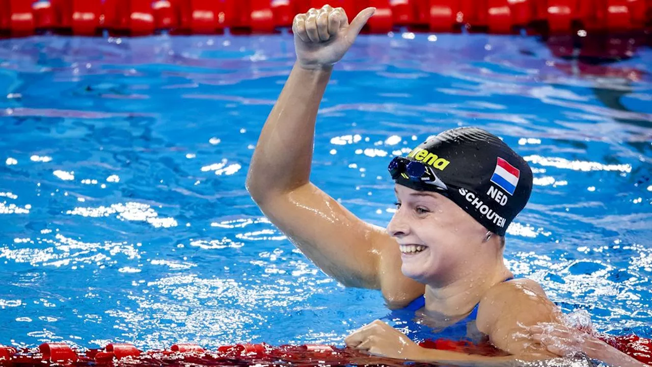 WK-zilver Schouten op 100 meter schoolslag, geen finale Steenbergen op 200 meter vrij