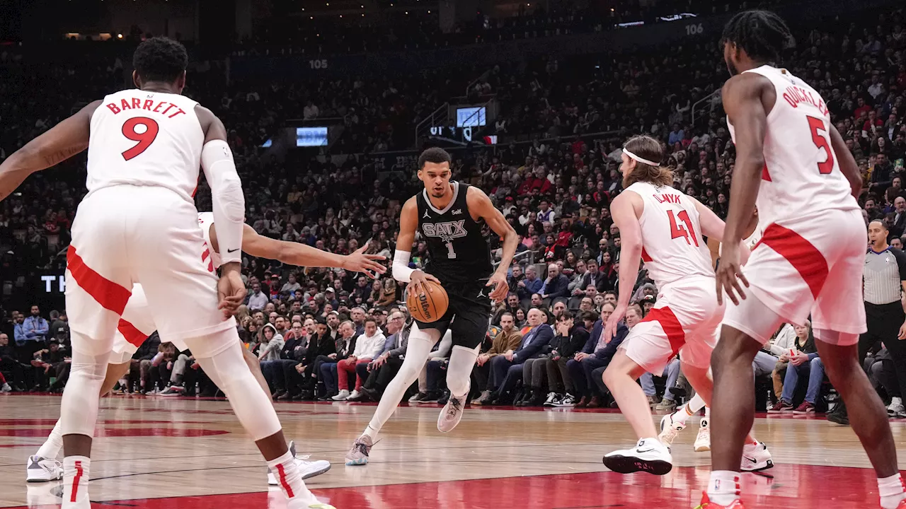 Rookie sensation Wembanyama dominant in Spurs' rout of Raptors