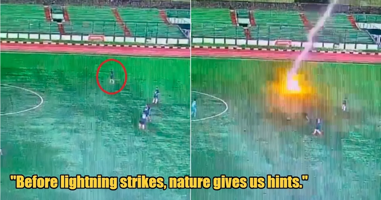 Indonesian Football Player Dies After Being Struck by Lightning During Match