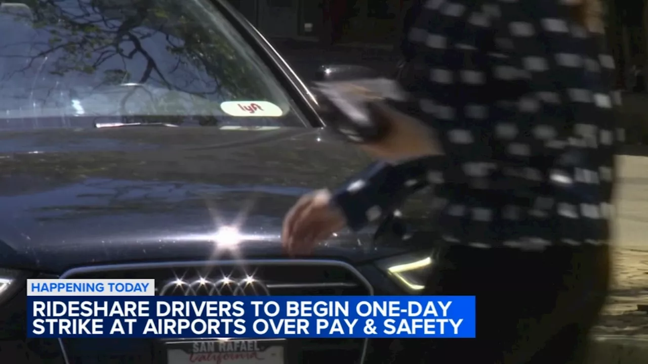 Uber, Lyft, Doordash drivers going on 1-day strike at O'Hare Airport