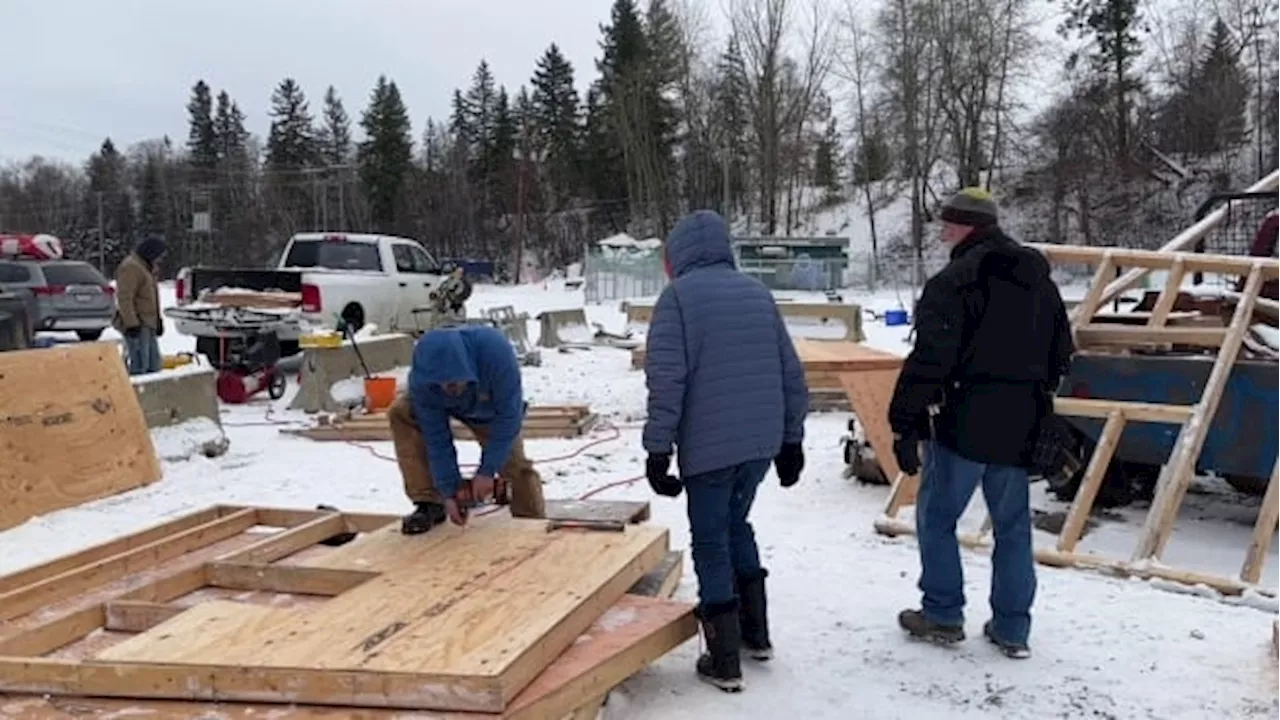 Volunteers in Prince George, B.C., vow to continue building tiny homes, despite city's warnings