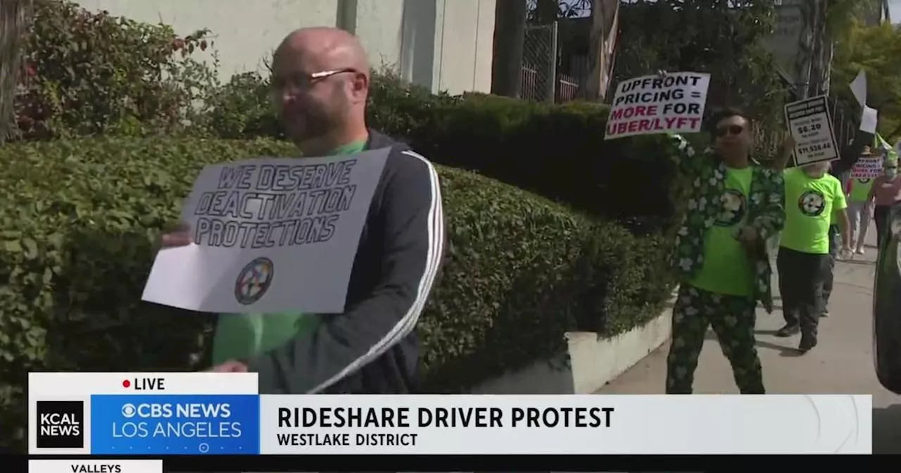 Los Angeles rideshare drivers join nationwide Valentine's Day strike for fair pay