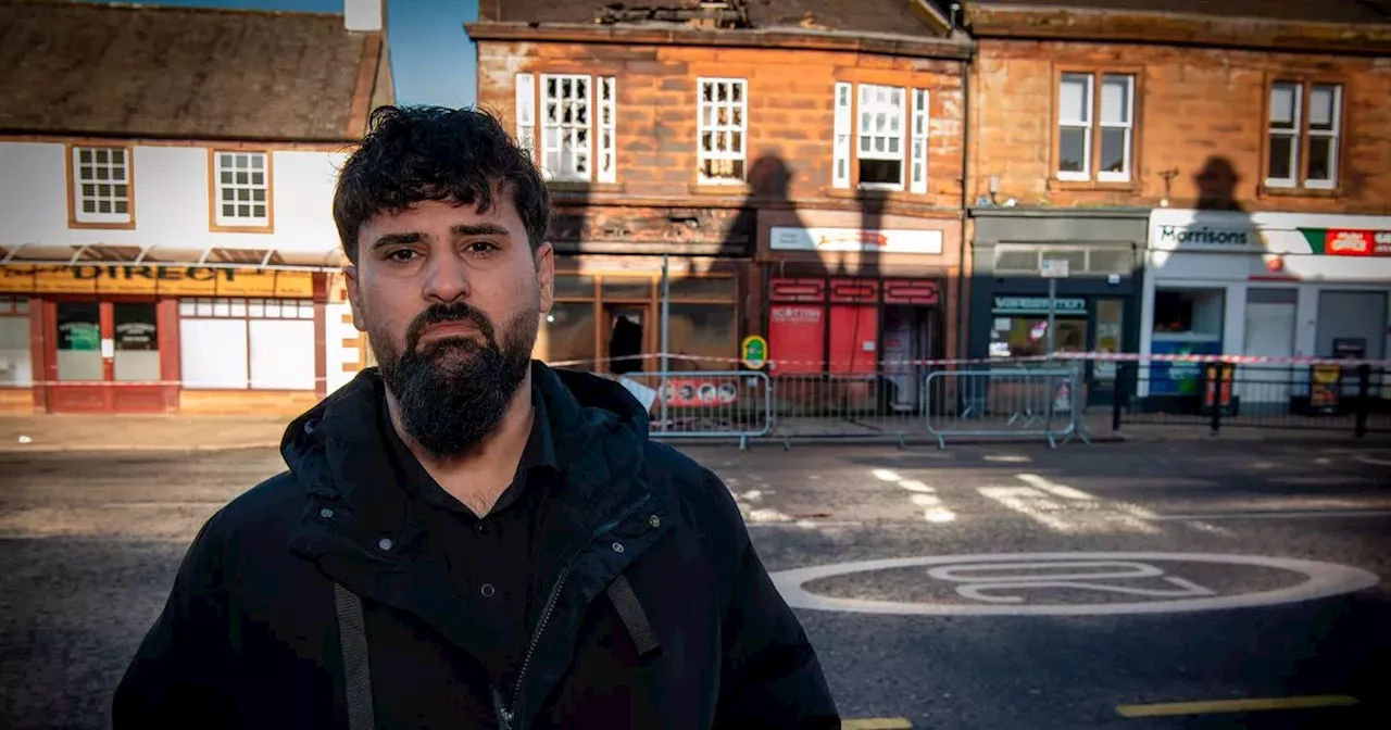 Devastated dad loses 'everything' after Annan barbers shop goes up in flames