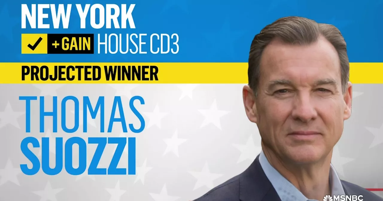 Democrat Tom Suozzi wins George Santos' House seat, NBC News projects