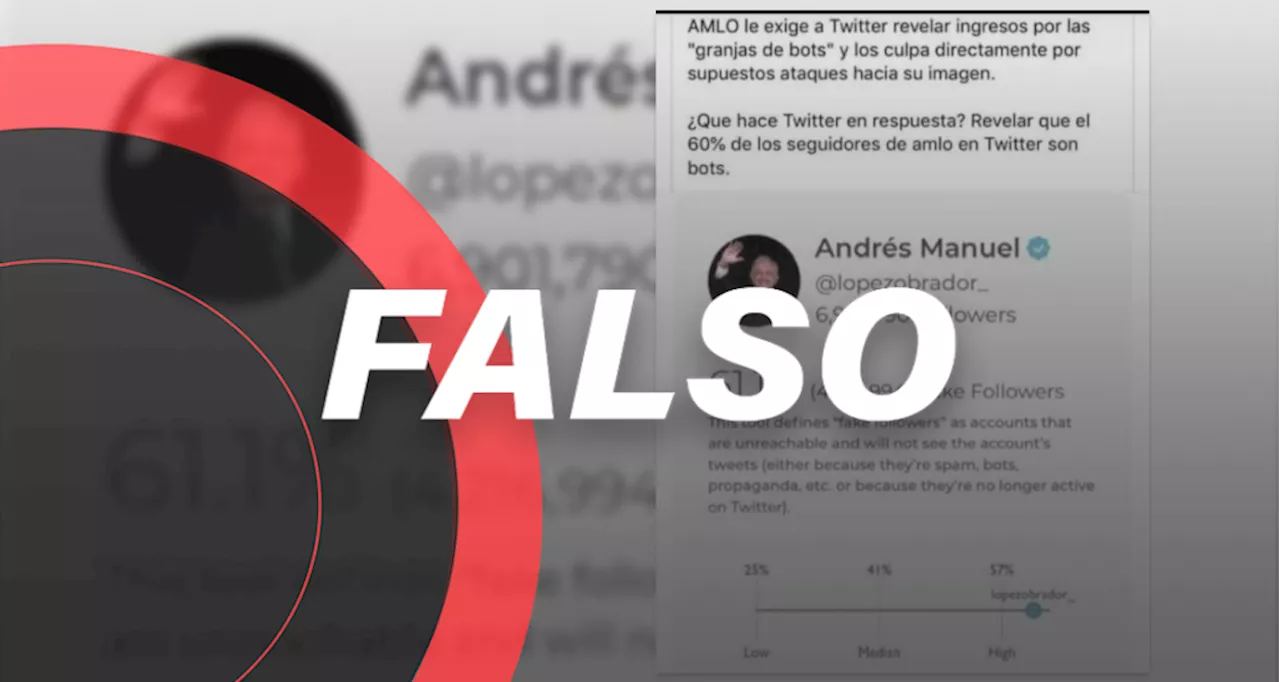 Es falso que Twitter publicara un informe sobre ‘bots’ que siguen a AMLO