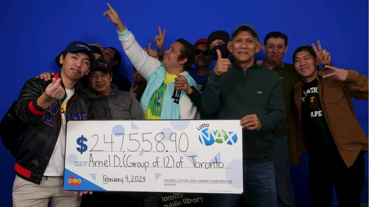 'I've never won big like this': Group of 12 warehouse workers from GTA win lottery together