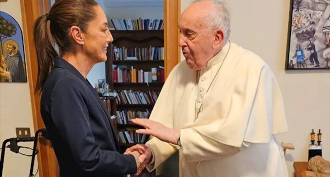 Sheinbaum se reúne con Papa Francisco en El Vaticano; 'me regaló grandes consejos de vida'