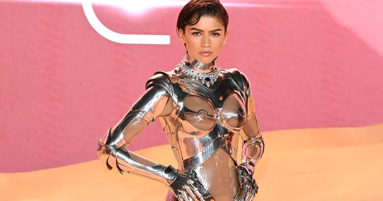 Zendaya sports daring metallic catsuit alongside Florence Pugh and Austin Butler for Dune 2 premiere