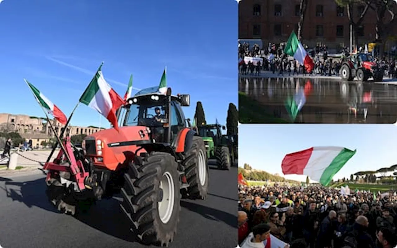 Protesta agricoltori, in 1.500 alla manifestazione al Circo Massimo a Roma. FOTO