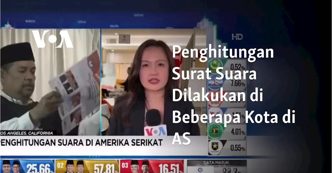 Penghitungan Surat Suara Dilakukan di Beberapa Kota di AS