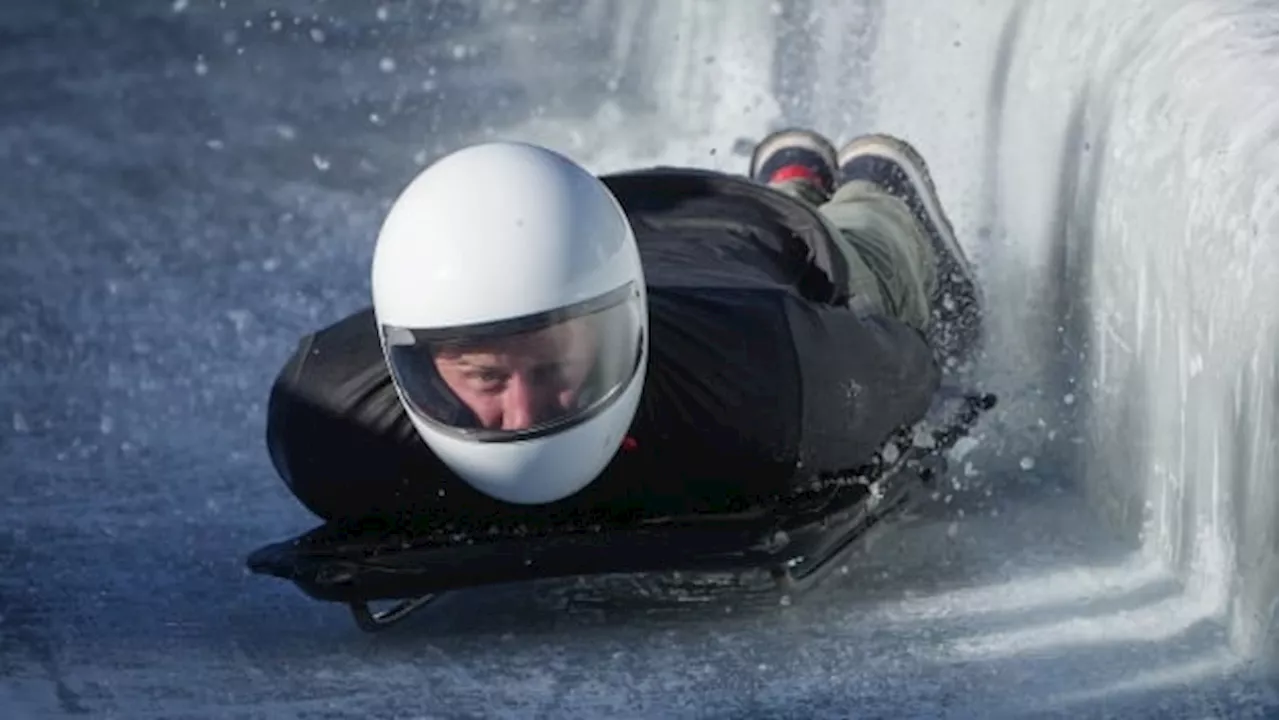 Prince Harry hits 99 km/h on skeleton sled in B.C.