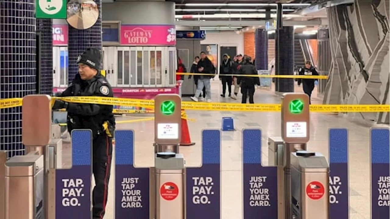 Man stabbed at Toronto subway station, 1 arrested, 2nd suspect at large: police