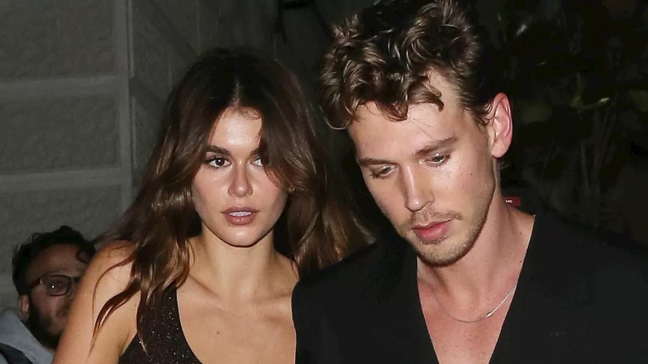 Kaia Gerber holds hands with boyfriend Austin Butler in RARE public outing as she joins him at...