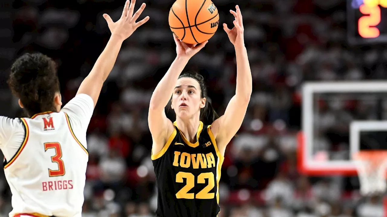 Iowa's Caitlin Clark on pace for Pete Maravich NCAA scoring record