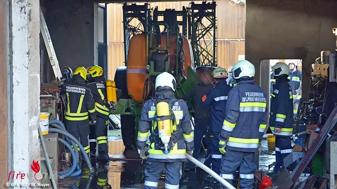 Nö: Neuerlicher Großeinsatz im Bezirk Waidhofen an der Thaya → Feuer auf Vierkanthof