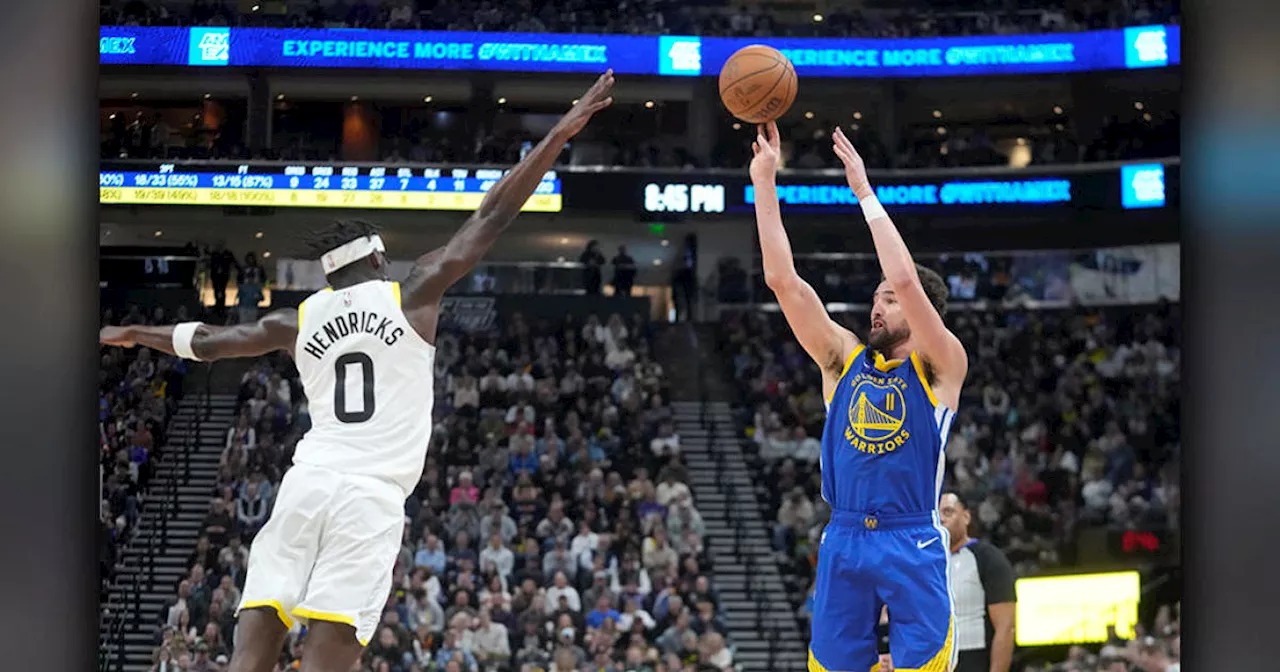 Warriors ride Thompson's big game off the bench to victory over Jazz