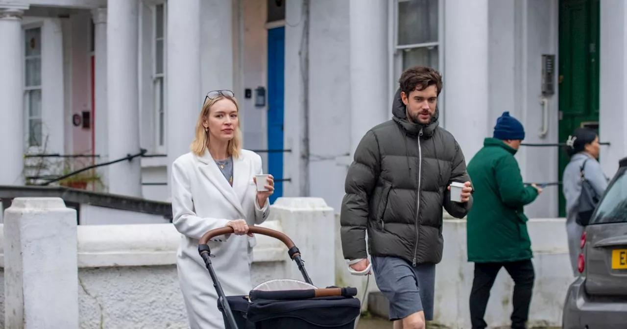 Jack Whitehall and Roxy Horner take baby for stroll as he gushes over her