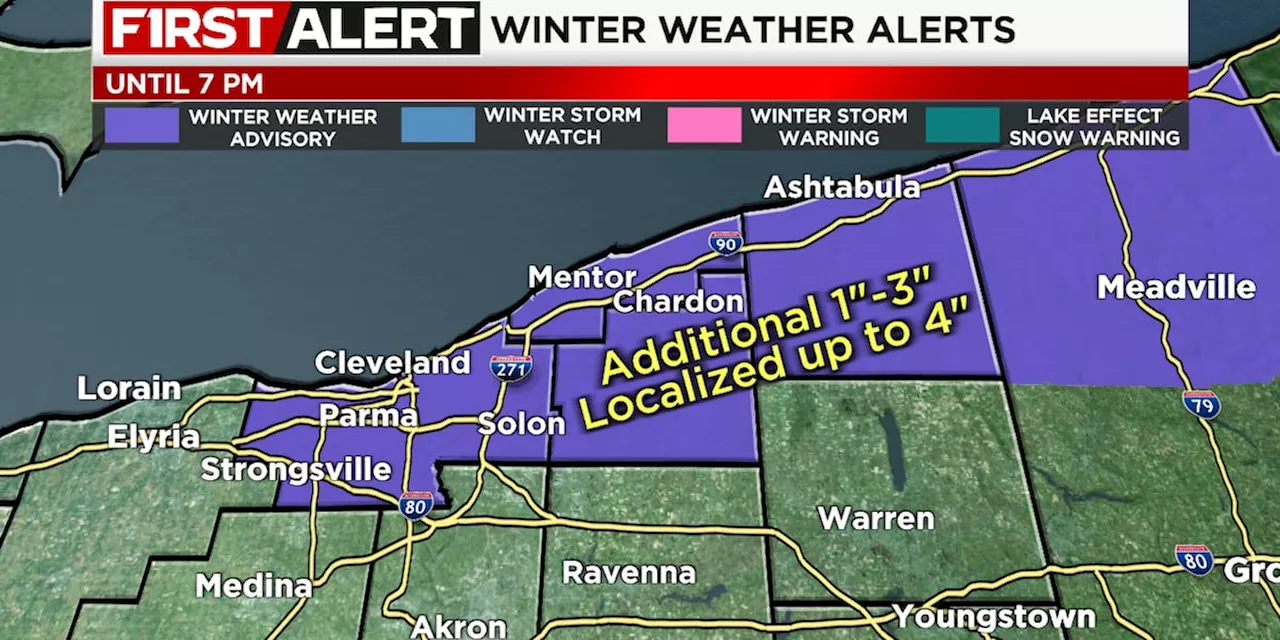 19 First Alert Weather Day: Blustery, cold today as lake-effect snow continues