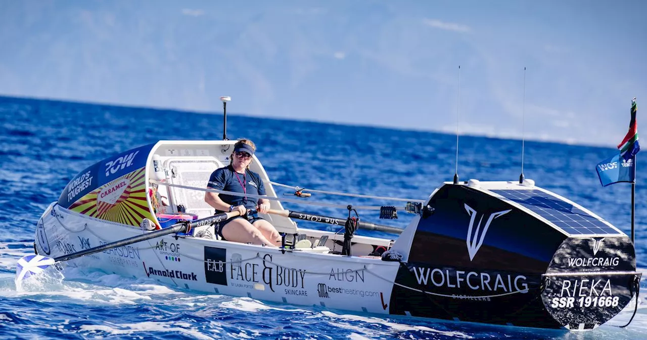 Glasgow mum completes 3,000 mile solo row across the Atlantic Ocean in 66 days