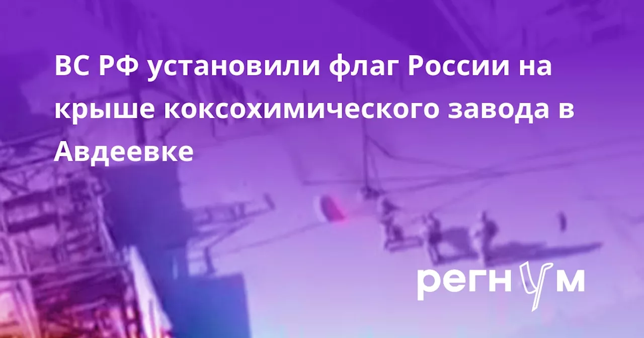 ВС РФ установили флаг России на крыше коксохимического завода в Авдеевке