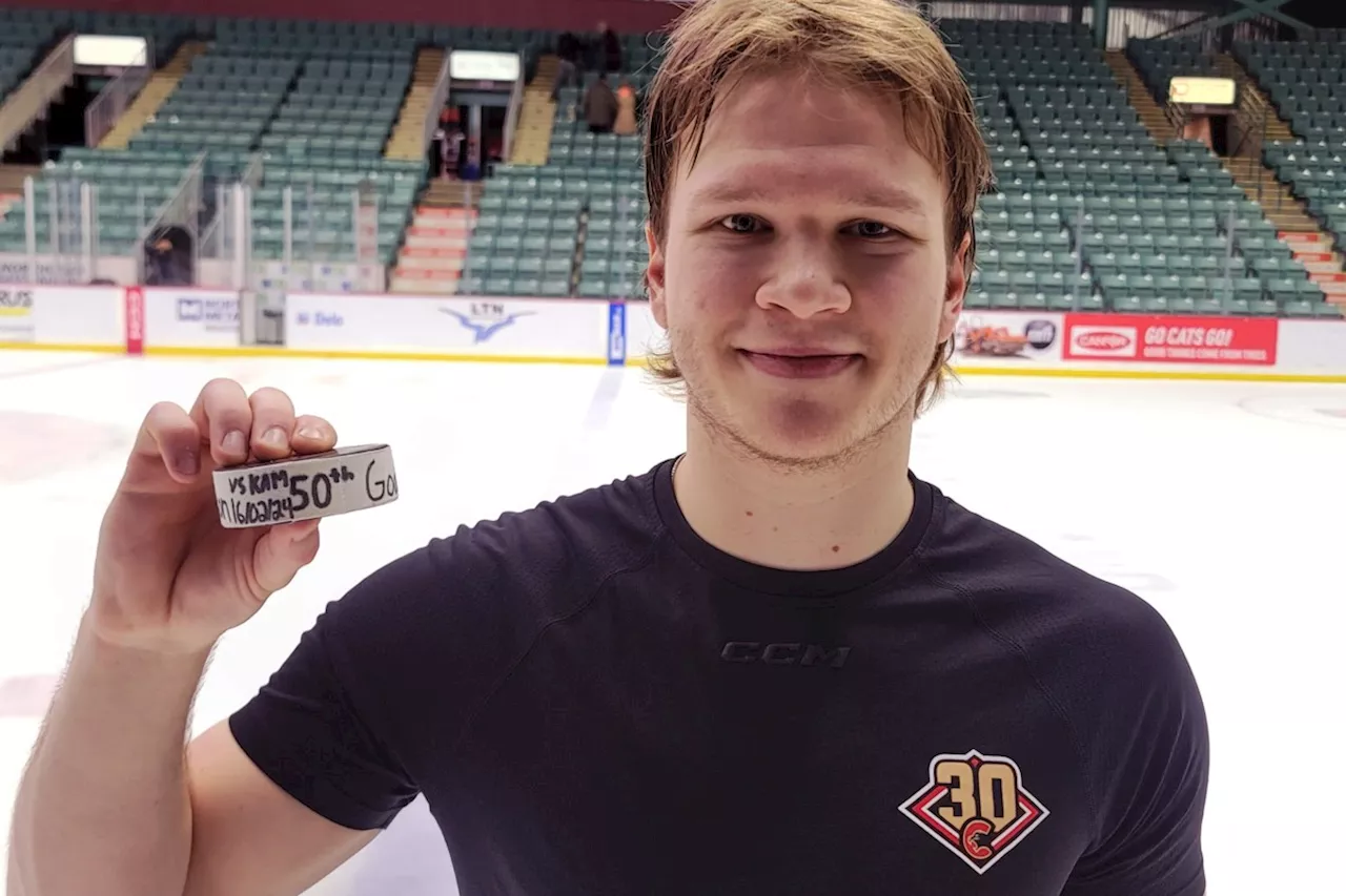 Prince George Cougars sniper Funk scores his 50th goal, and more