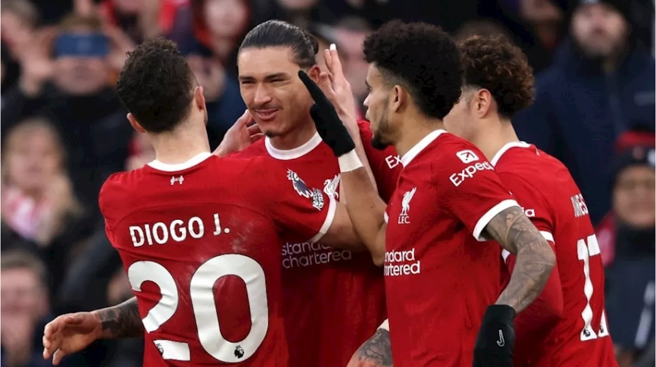 Hasil Liga Inggris: Liverpool Lumat Brentford 4-1, Nunez dan Moh Salah Cetak Gol