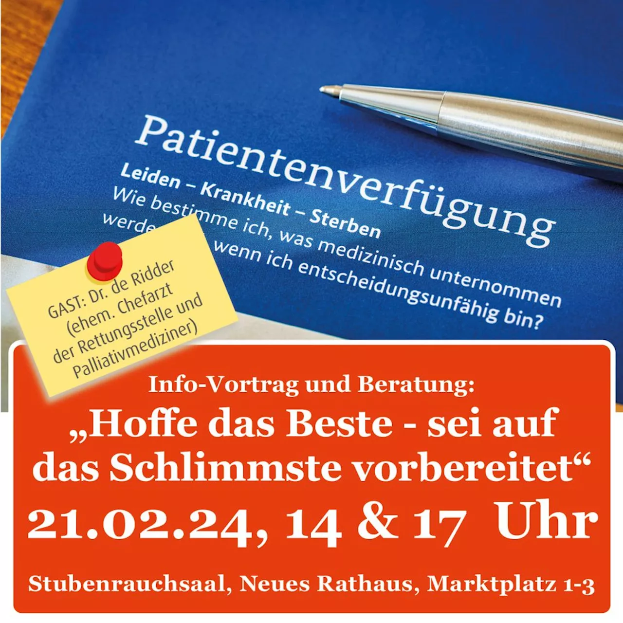 Experte informiert in Teltow zur Patientenverfügung