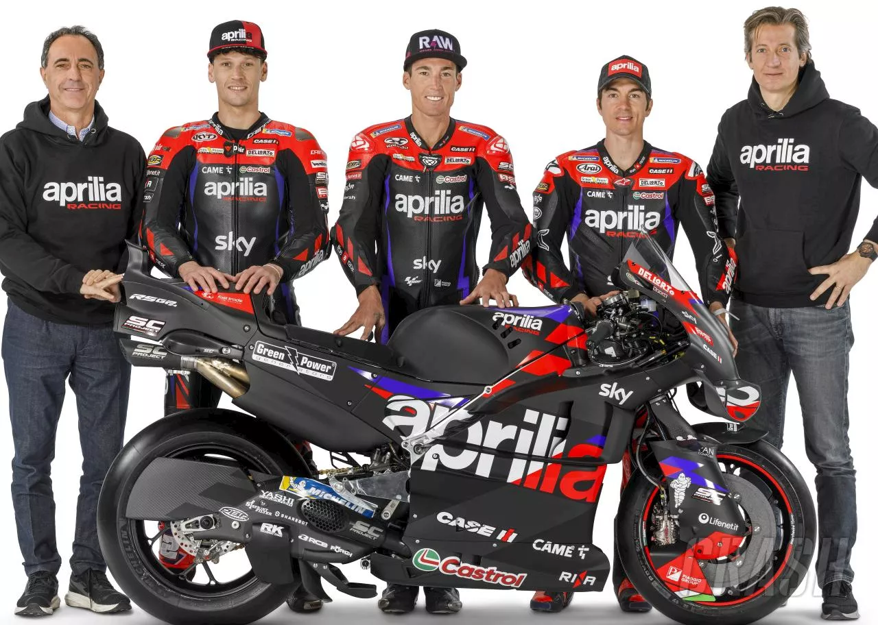 FIRST LOOK: Aprilia unveils 2024 MotoGP livery for Aleix Espargaro, Maverick Vinales