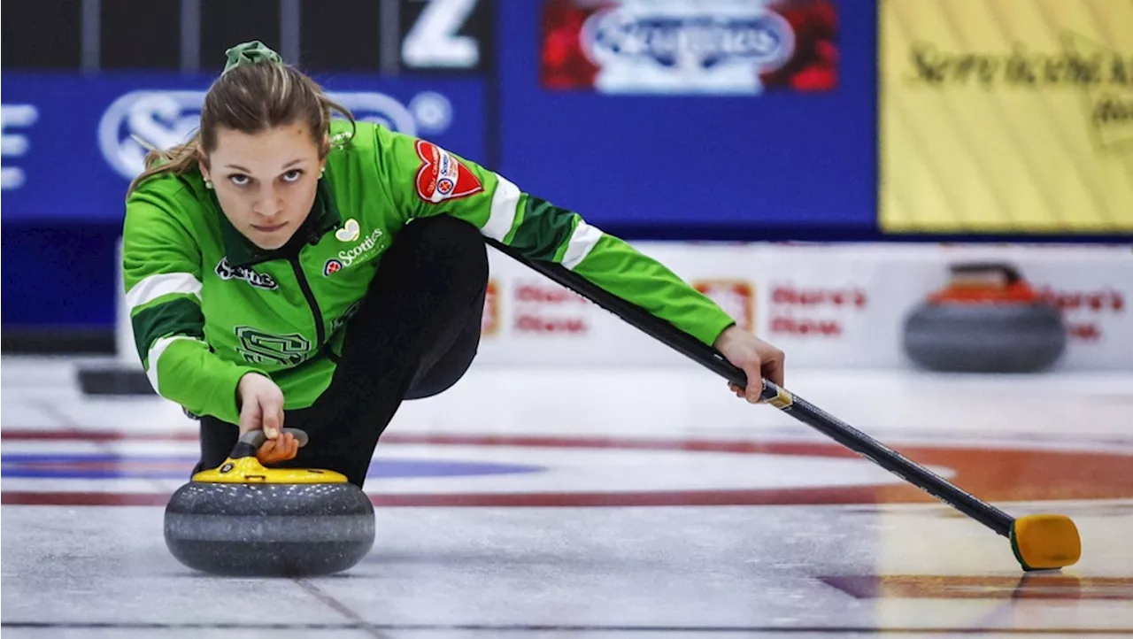 Jones opens final Scotties Tournament of Hearts appearance with 7-5 victory as 22-year-old Saskatchewan skip Ackerman shines in the clutch