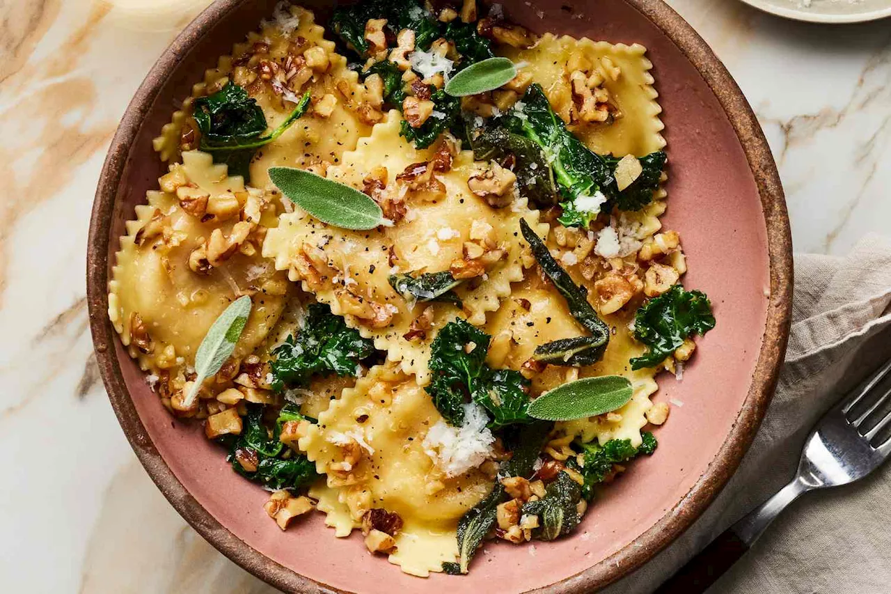 Butternut Squash Ravioli with Brown Butter and Sage