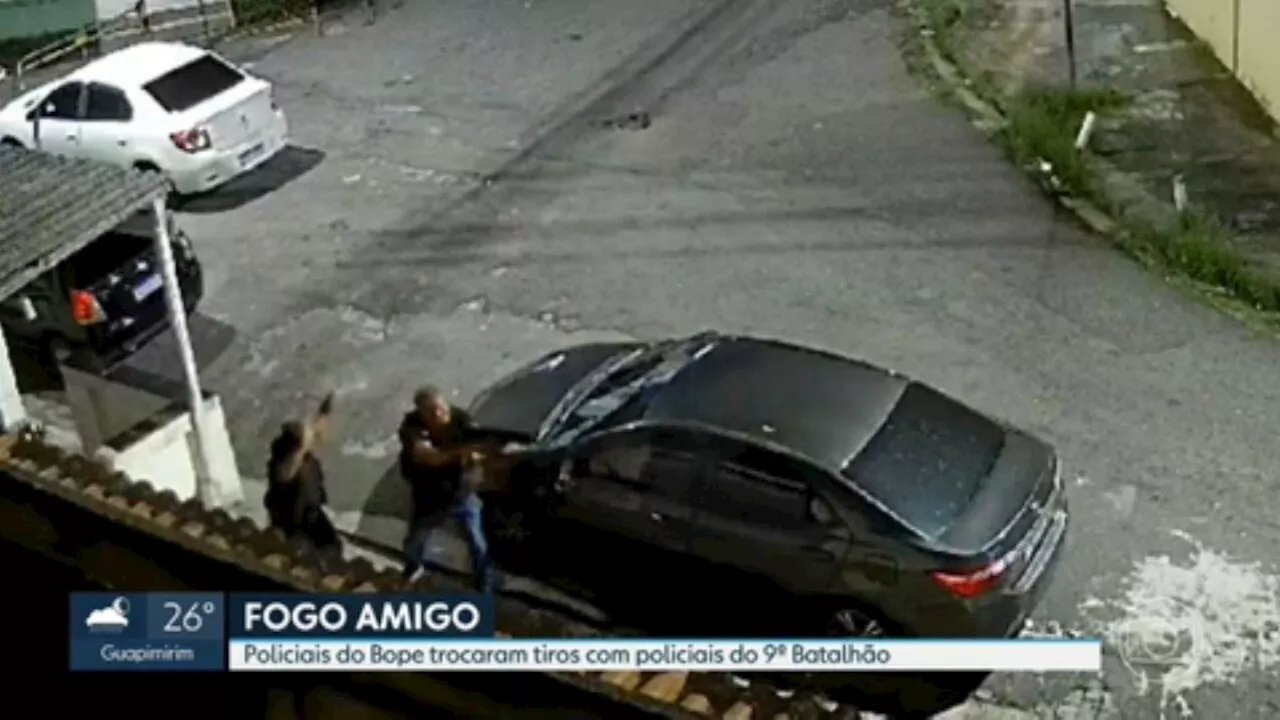 Policiais do Bope trocam tiros com policiais do 9º Batalhão; veja vídeo