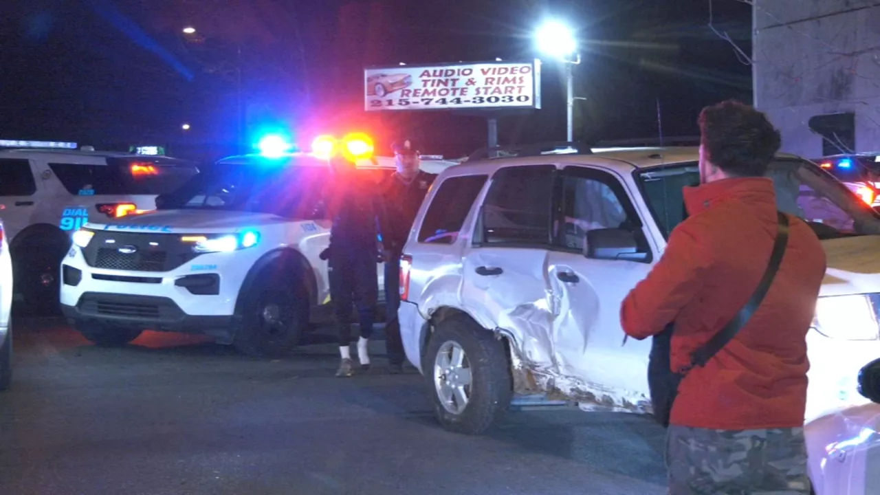 4 in custody after attempted carjacking, police chase ends with crash in Northeast Philadelphia