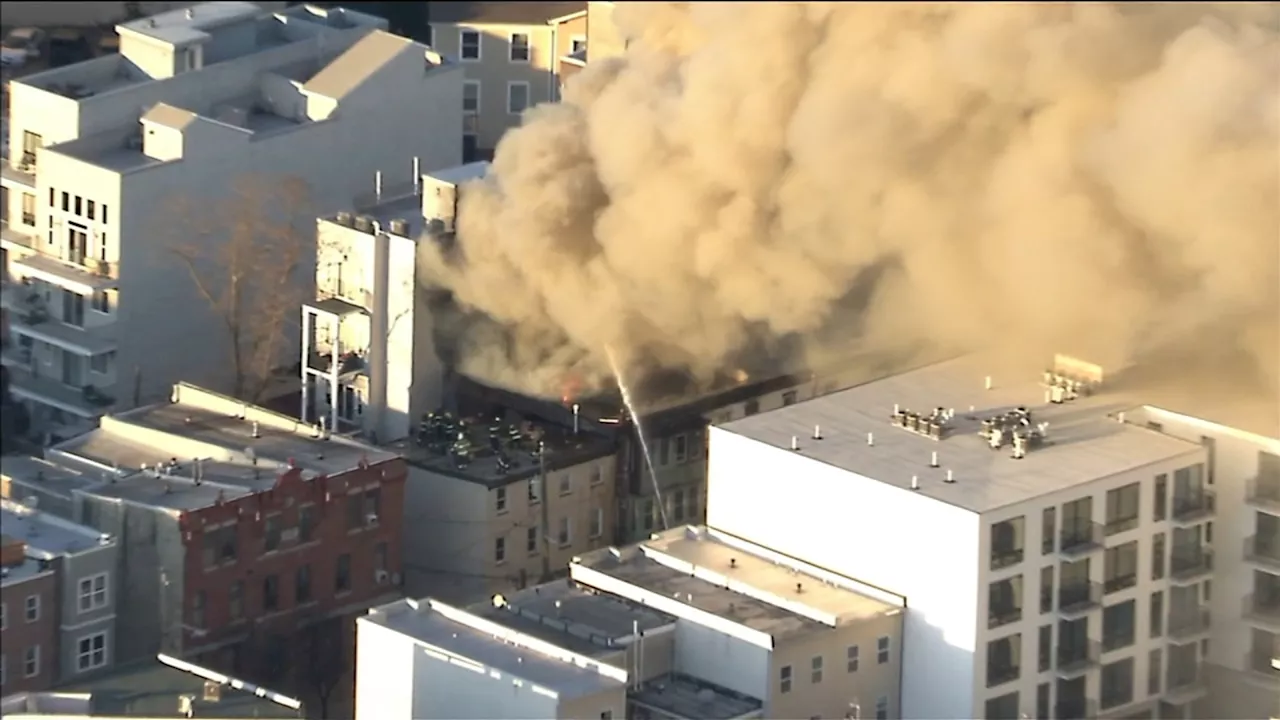 Crews battling massive fire in Philadelphia's Francisville neighborhood