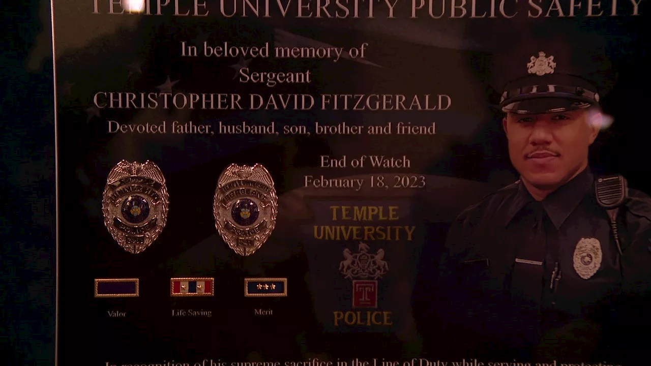 Temple University honors late Sergeant Christopher Fitzgerald on 1-year death anniversary