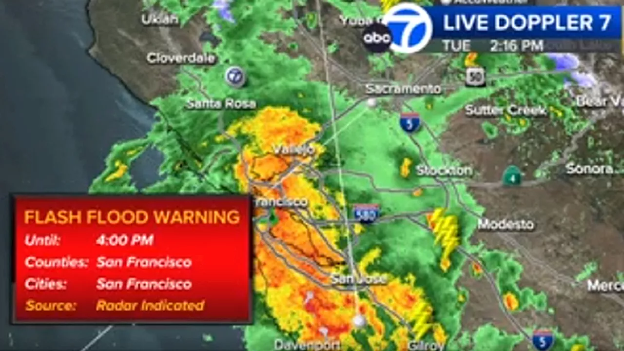 Live storm updates: Flash Flood Warning issued for San Francisco, NWS says