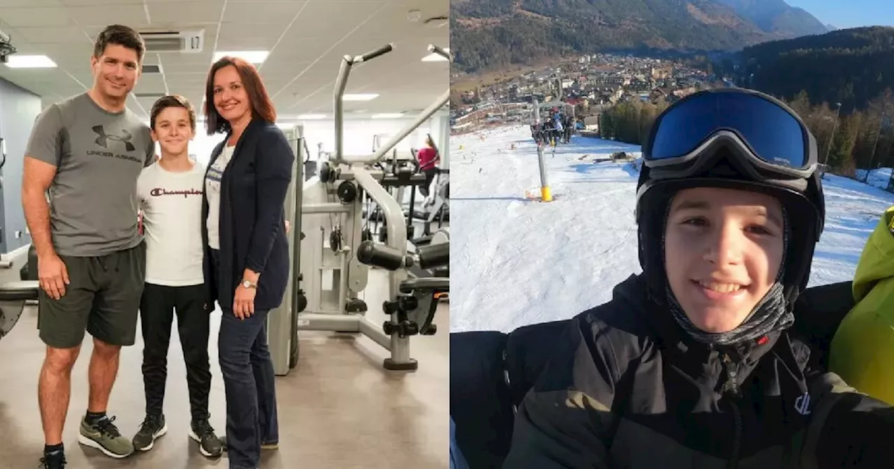 Scots teen 'broken in half' in sledging accident returns from snowboarding trip