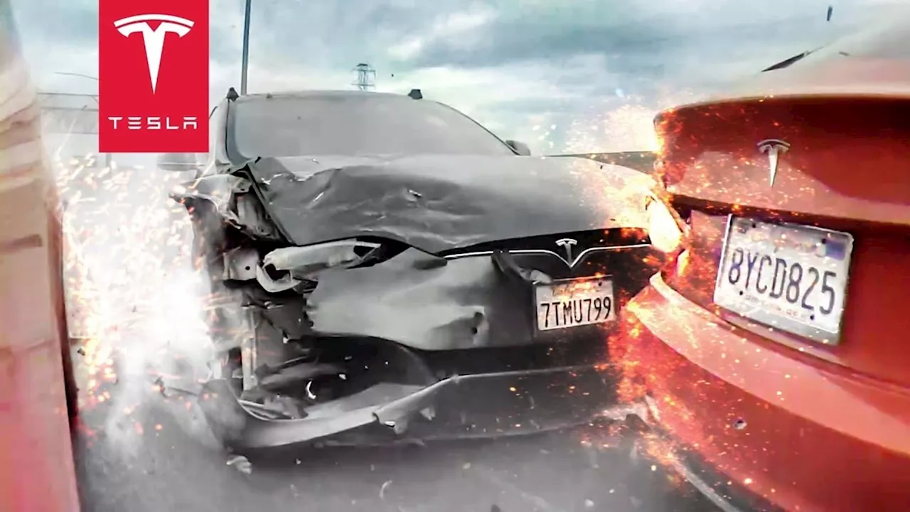 Tesla Crashes Into Tesla, Then Crashes Into Another Tesla