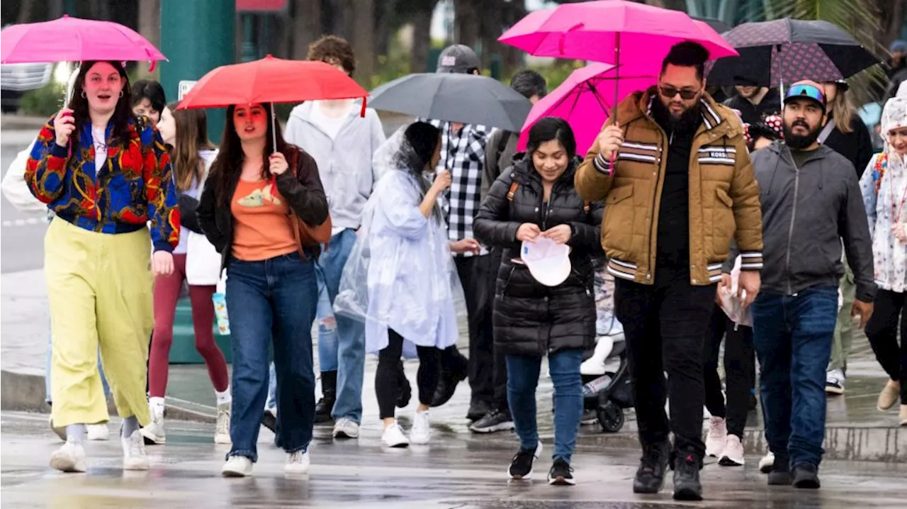 When does the Southern California rain forecast say this storm will end?