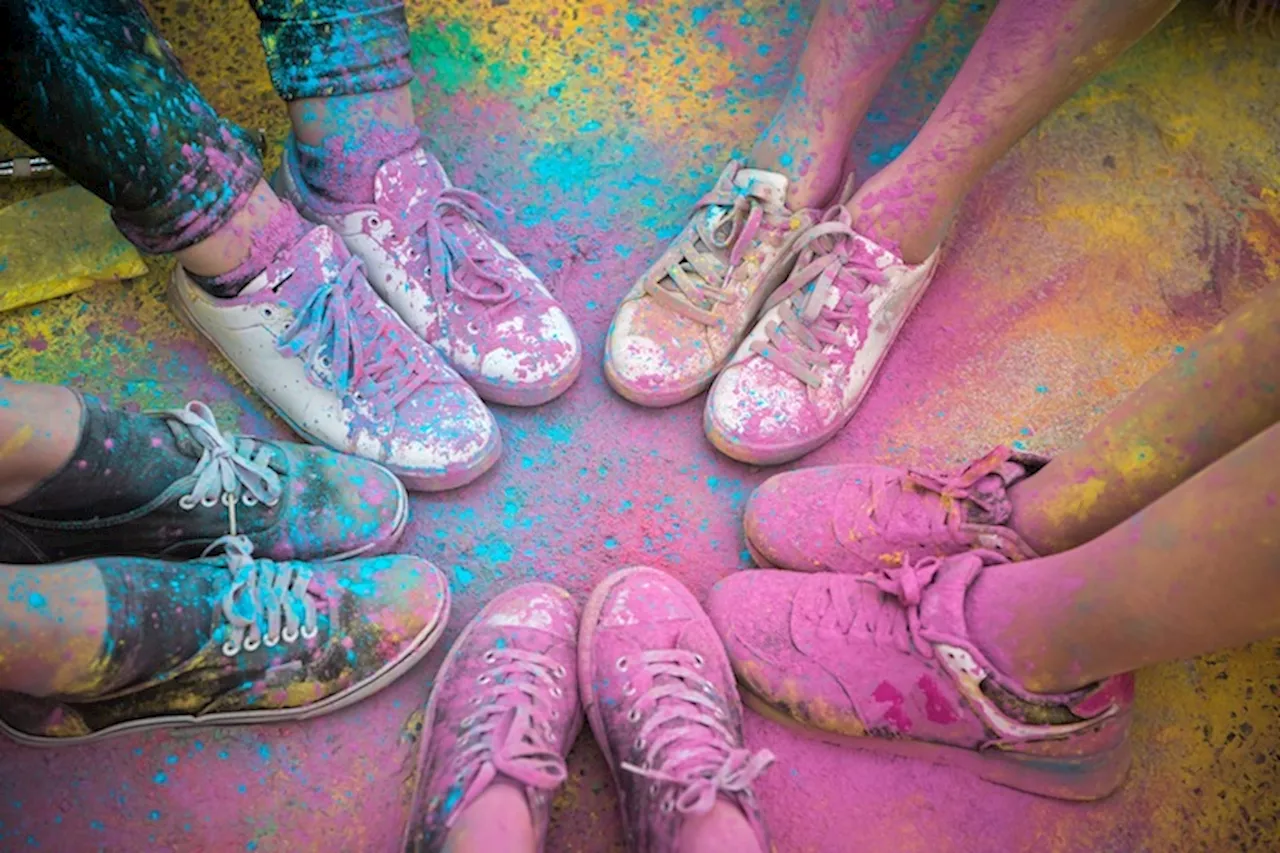 Holi colour run with a twist to celebrate the arrival of spring at Cuerden Valley Park