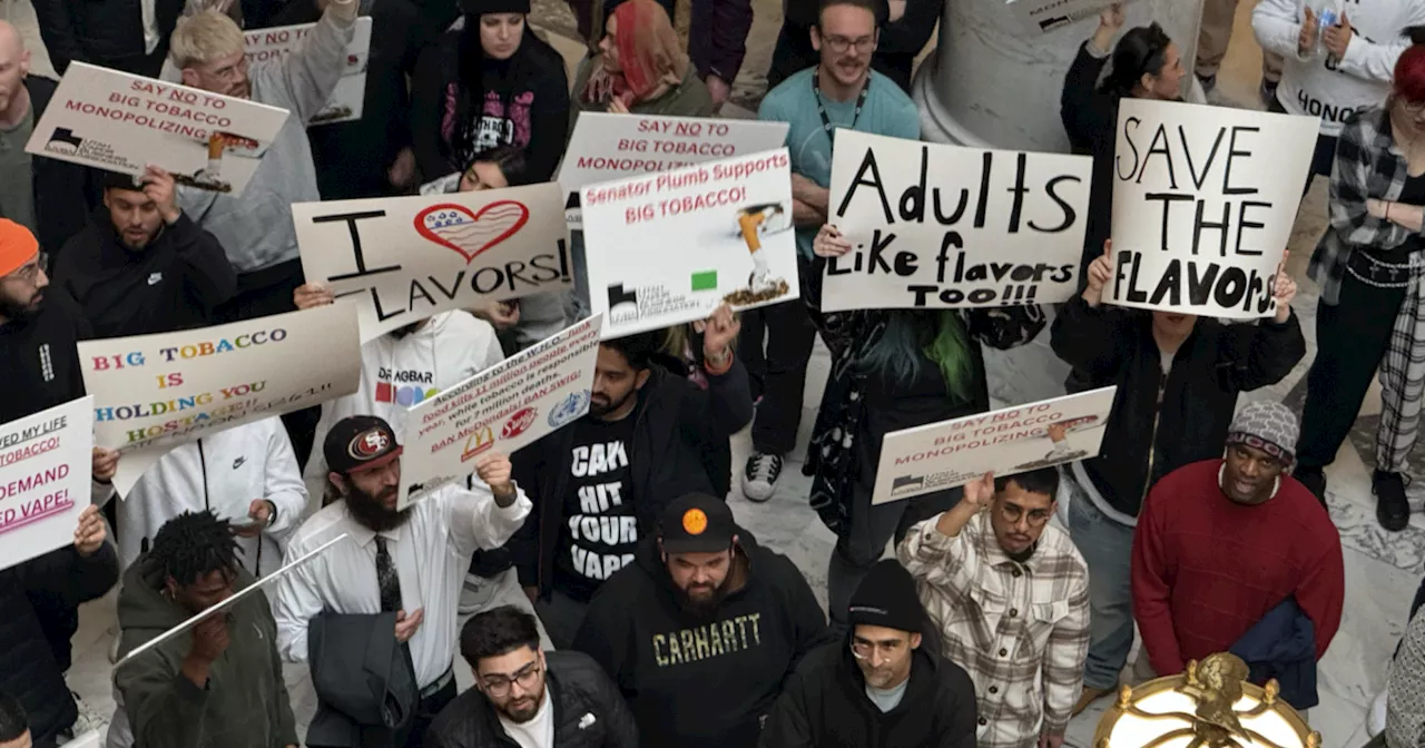 Protest over bill banning vape flavors in the Utah State Legislature